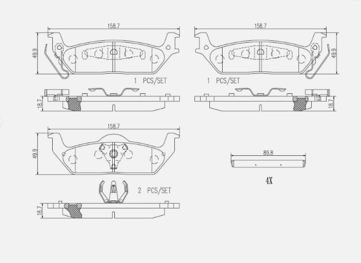 Brake Pad Set, disc brake  BRBP56091N